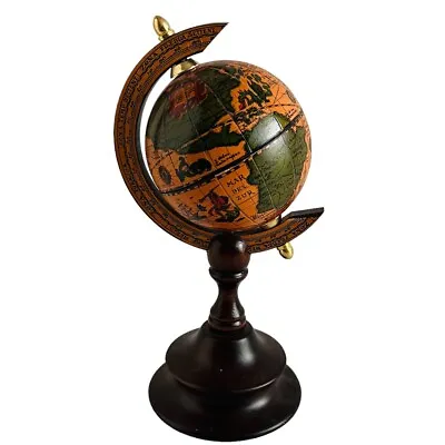 Zoffoli Mini Old World Desk Globe Made In Italy 8 “ Tall Antique Reproduction • $34.99