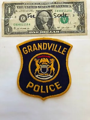 Grandville Michigan Police Patch Un-sewn Great Condition   • $10.75