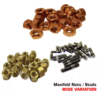 £4.60 • Buy Exhaust Steel Manifold Studs & Brass/Copper Finished Nuts UNF/UNC Imperial 