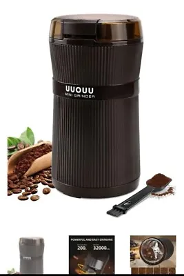 Coffee Grinder With Brush Washable Bowl Spice Grinder Portable Simple Cheap • £24.99