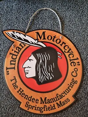 INDIAN MOTORCYCLE  -  EMBOSSED WALL HANGING Tin Metal Sign  NEW • $34.95