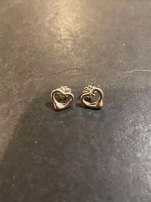 Tiffany & Co. Sterling Silver Elsa Peretti Open Heart Earrings • $150