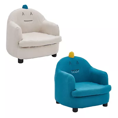 Fabric Upholstered Children Armchair Cute Playroom Kids Bedroom Sofa Chair Seat • £45.95