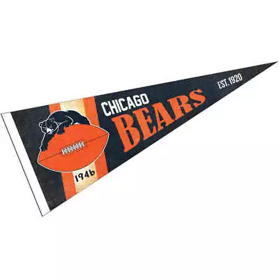 Chicago Bears Throwback Vintage Retro Pennant Flag • $13.95