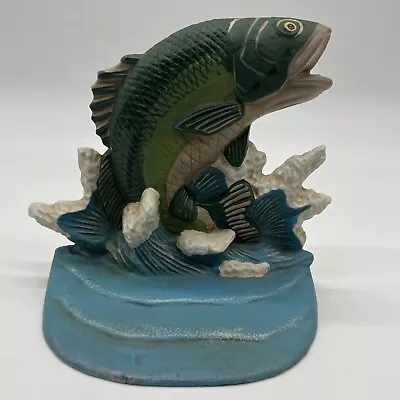 MIDWEST IMPORTERS CAST IRON LEAPING TROUT DOOR STOP (5.5 Hx5.5 Wx3.5 L) • $18