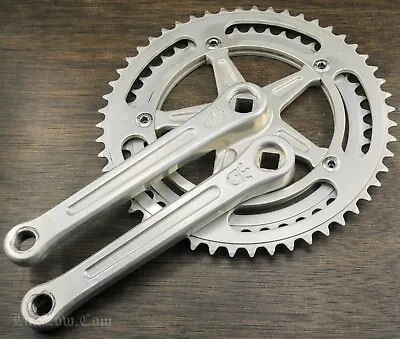 Vintage Sugino Mighty Competition RoadBike CRANKS 171mm52t44t Chainrings Bicycle • $185