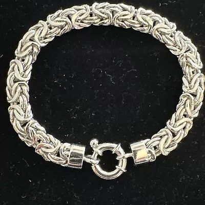 JTV Byzantine Chain Sterling Silver 925 Bracelet 7.25 Inch NWOT 14.9 Grams • $50