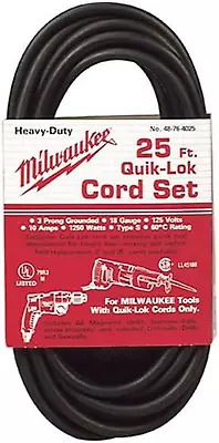 48-76-4025 Quik-Lok 25-Foot 3 Wire Grounded Cord • $81.99