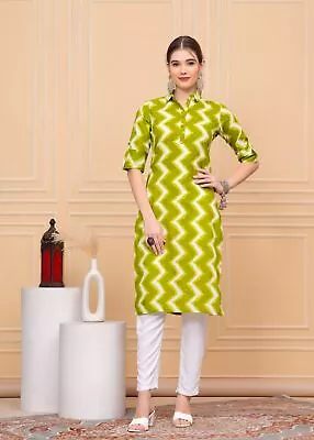 Indian Ethnic Casual Wear Women Straight Single Kurti In All Sizes For Girl • $32.91