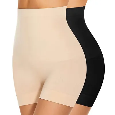 Women Slip Shorts High Waist Tummy Control Body Shaper Under Dress Anti Chafing • £13.99