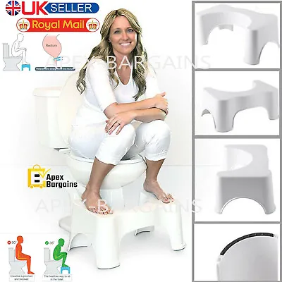£10.75 • Buy Bathroom Toilet Stool Squatty For Adults Step Stool Anti Slip Potty Poo Training