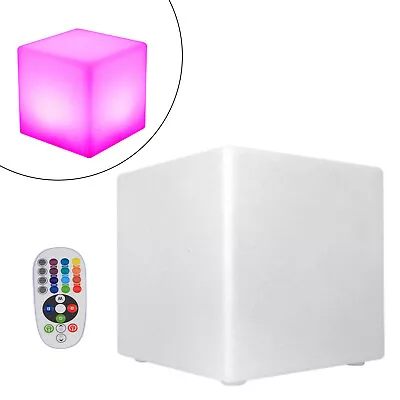 $60 • Buy 16 Color Changing LED Light Up Bar Stool Cube LED Seat Outdoor Indoor USA