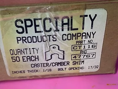 50pcs Specialty Products Caster Camber Shims  1/16 17/32 Ct116 47767 • $14.99