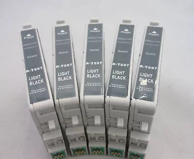 5 Pack T0597 Light Black Inkjet Cartridge For Epson Stylus Photo R2400 • $16.30