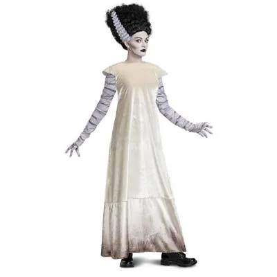 Adult Universal Monster Bride Of Frankenstein Gown Wig Womens Halloween Costume • $67.18
