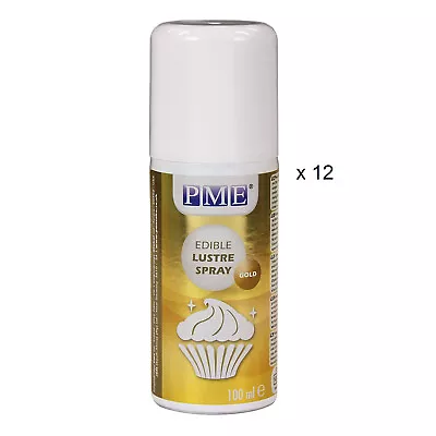 12 X PME Edible Lustre Spray Paint For Food Fondant Icing Colour Cake Decoration • £74.99