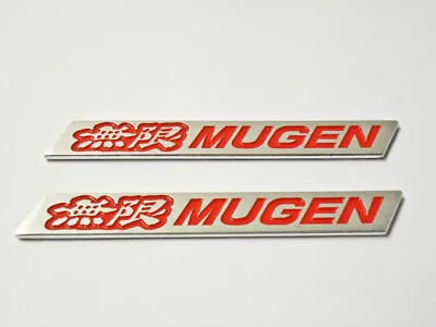 Mugen Red Emblem Lip Trunk Side Badge Logo Sticker 2 Pieces SAME SIDE • $12.99