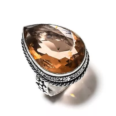 Natural Morganite Gemstone Handmade 925 Sterling Silver Gift Ring Size 8 C649 • $9.99