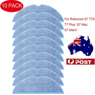 10 Pcs Mop Cloth Pads For Roborock S7 T7S T7 Plus S7 Max S7 MaxV Vacuum Cleaner • $22.77