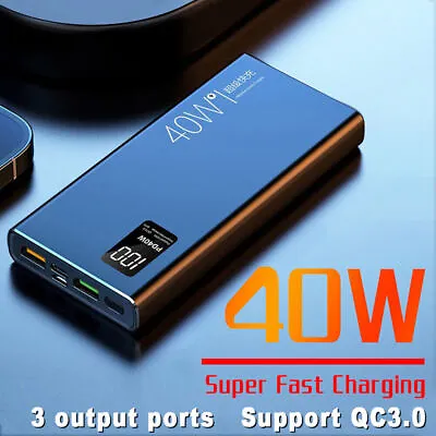 2 USB 300000mAh Power Bank Portable Super Fast Charger External Battery PD 18W • $18.91