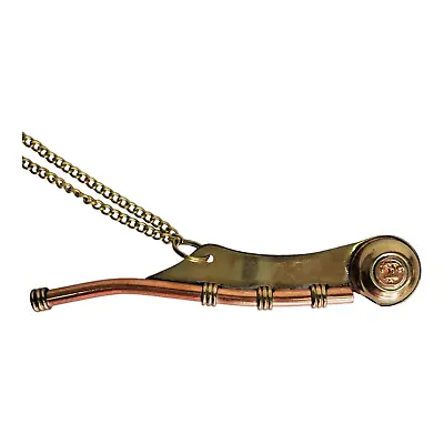 Whistle 5  Brass Boatswain Whistle With Chain Bosun Call Pipe Nautical Marine  • $11.95