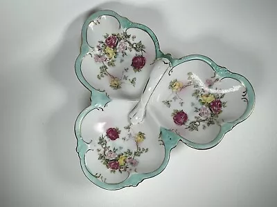 Vintage Lefton Hand Painted Porcelain Divided Candy Dish • $14.20