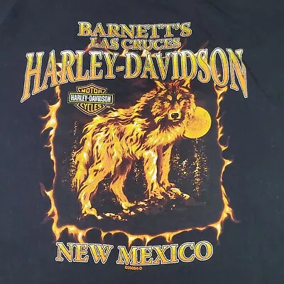 Y2K 2006 Harley Davidson Motorcycles Las Cruces New Mexico Wolf T Shirt Mens XL • $29.74