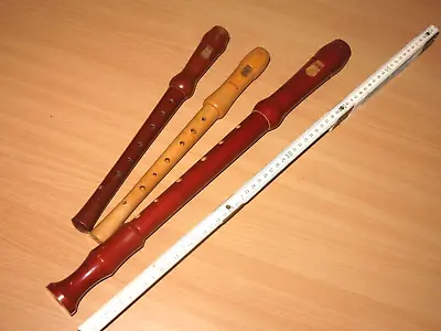 3 X Old Flute Moeck Made Of Wood • $81.72
