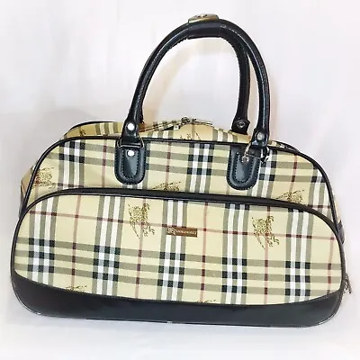 Vintage Burberry Rolling Duffle Haymarket Check DEFECTS • $131.25