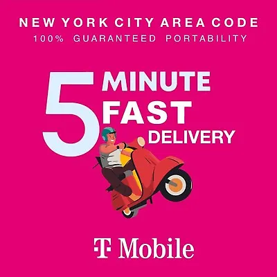 T-Mobile Prepaid Port Numbers NYC 347 646 718 917 Area Codes 5 Days Validity • $11.99