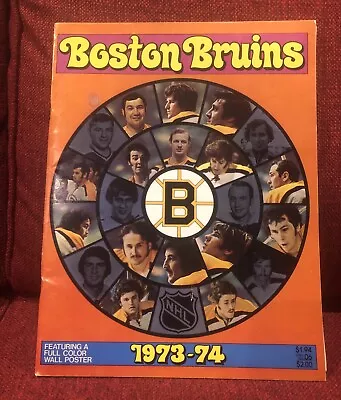 Vintage BOBBY ORR - BOSTON BRUINS Yearbook - 1973-74 - Incl Center Poster - NRMT • $49.99