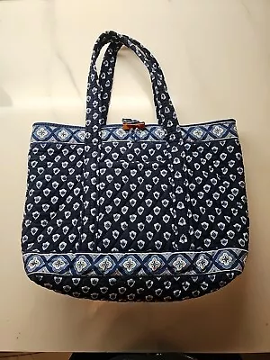  Vera Bradley Nantucket Navy Purse Small Tote • $23.74