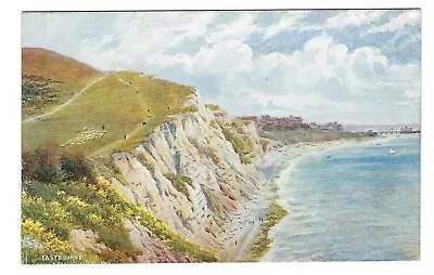 A R Quinton Postcard. Salmon 897. Eastbourne From Beachey Head Cliffs. Unposte • £3