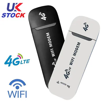 Unlocked 4G LTE WIFI Wireless USB Dongle Mobile Broadband Modem SIM Card 150Mbps • £9.47