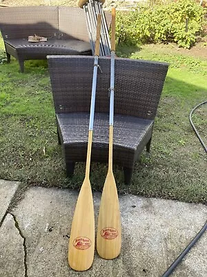 $195.99 • Buy Vintage Beaver Brand Paddles And Aors For Boat Canoe 7 Feet Long