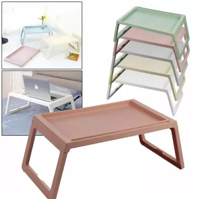 £9.99 • Buy Folding Laptop Plastic Table Bed Tray Portable Computer Breakfast Desk Sofa