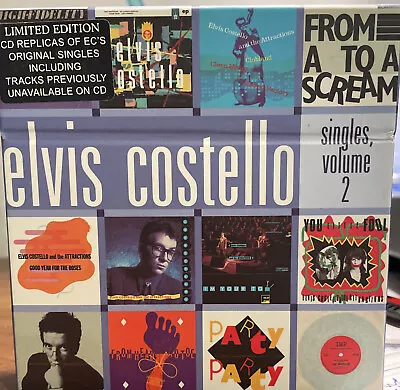 ELVIS COSTELLO Singles Volume 2 ELVISBOX 102 (2003) Limited CD Replicas. • $74.99