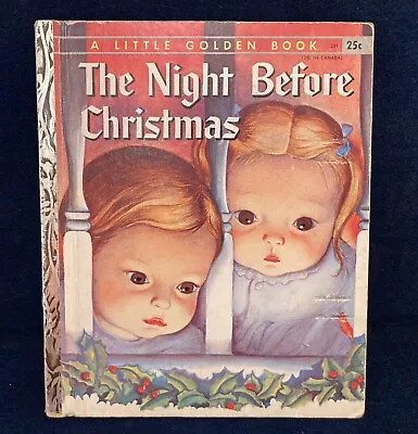 Vintage 1955 LITTLE GOLDEN BOOK The Night Before Christmas Eloise Wilkin C Moore • $10.99