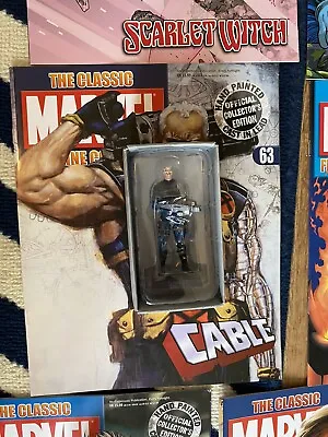 The Classic Marvel Figurine Collection Issue 63 Cable Eaglemoss Figure & Mag • £5.99