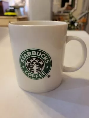 Vintage Starbucks Barista Mug Classic Siren Logo White Green 14 OZ Coffee 2001 • $12.76