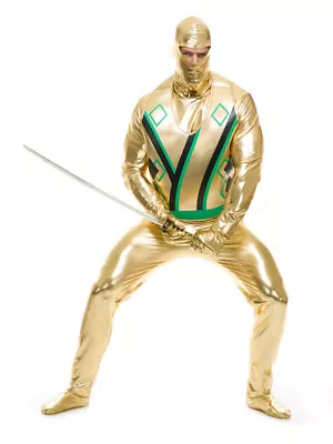 Adult's Mens Gold Ninja Avenger Series 3 Martial Arts Costume • $48.57