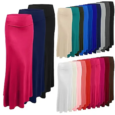 NEPEOPLE Premium Multi Color Foldover Jersey Lightweight Long MAXI Skirt NEWSK05 • $13.95