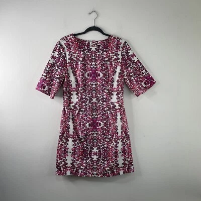 £15 • Buy Rochelle Humes Pink & White Floral Half Sleeve Pencil Dress Size 16