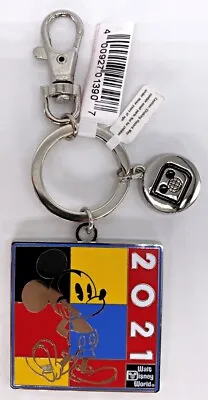 Disney Parks 2021 Mickey Mouse WDW Square Keychain Charm - NEW • $14.99