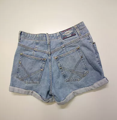 Vintage Z Cavaricci Denim Shorts Womens 28 High Waist Sewn Cuff USA 90s Y2K • $27