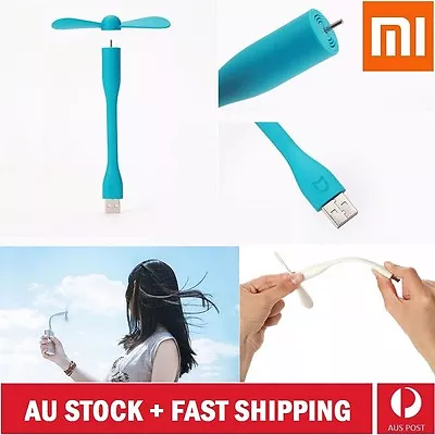 $9.95 • Buy Original Xiaomi USB Mini Fan Flexible Portable For Laptop PC Powerbank  AU STOCK