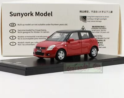 1/43 SUNYORK Model MC SUZUKI SWIFT Resin Car Model Red Color • £31.19