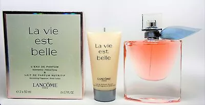 La Vie Est Belle By Lancome TRAVEL SET Eau De Parfum  50 Ml + 50 Ml Body Lotion • $47.99