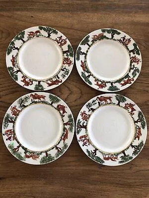 Vintage TG Green Fox Hunt Old English Canterbury Luncheon Plates • $120