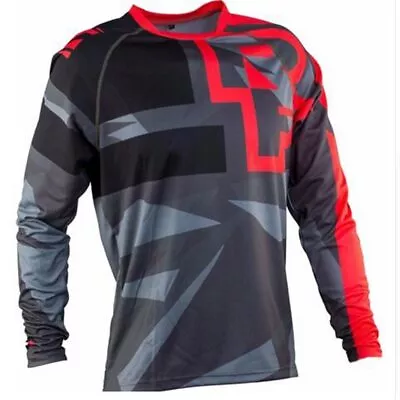 MTB Shirt Men Breathable Mountain Bike Long Sleeve Quick-drying Cycling Jersey • $17.82